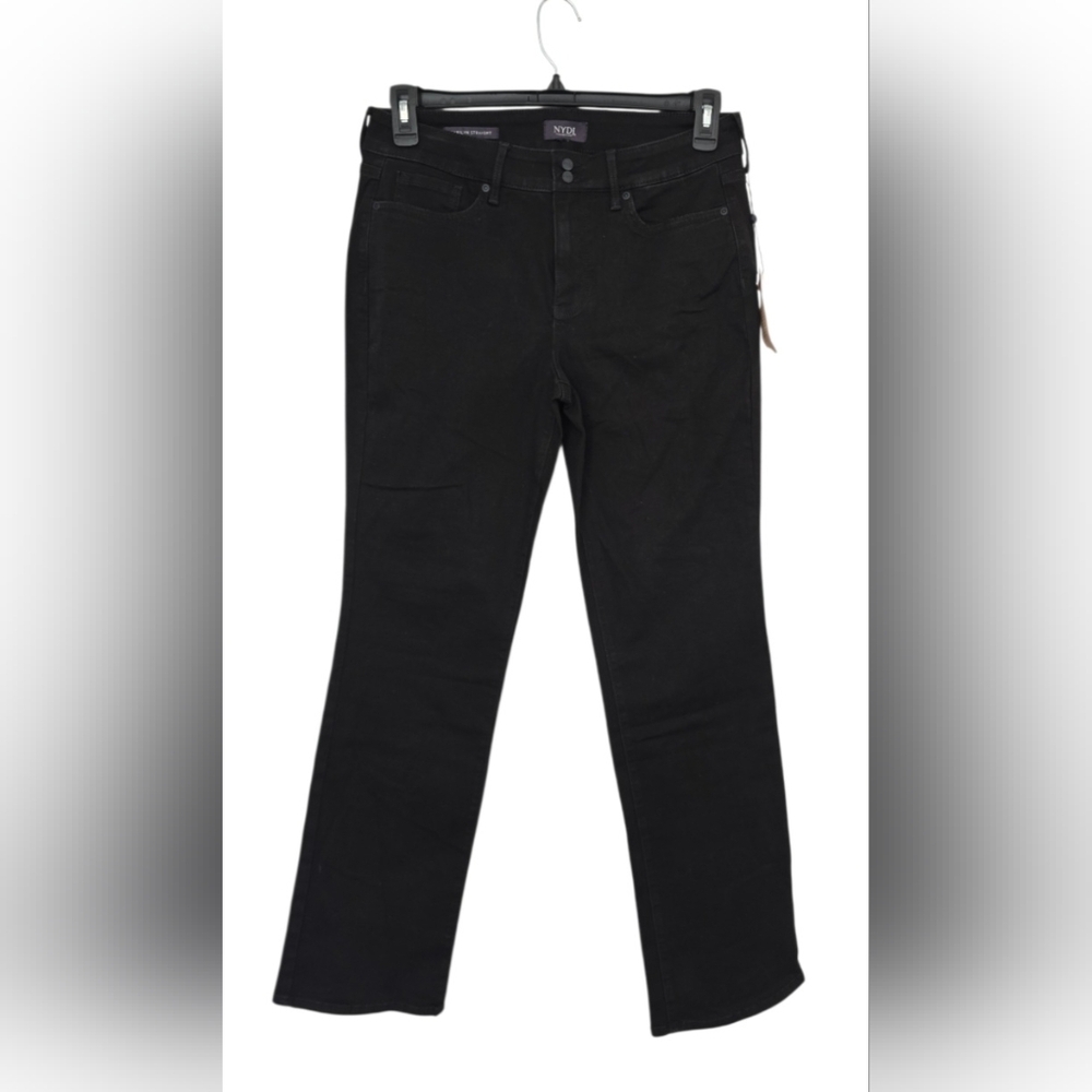 NYDJ Marilyn Straight Women's Size 10 Black Jeans Lift × Tuck Technology